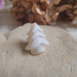 Pin's mini sapin blanc nacré