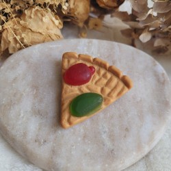 Magnet pizza en résine.