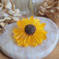 Magnet fleur de tournesol en résine