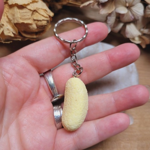 Porte-clé bonbon banane en résine ultra réaliste!