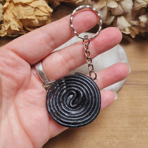 Porte-clé bonbon réglisse en résine ultra réaliste!