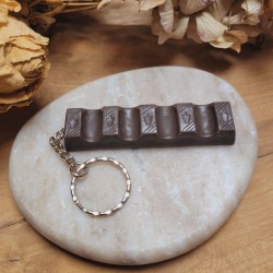 Porte-clé barre de chocolat en résine ultra réaliste!
