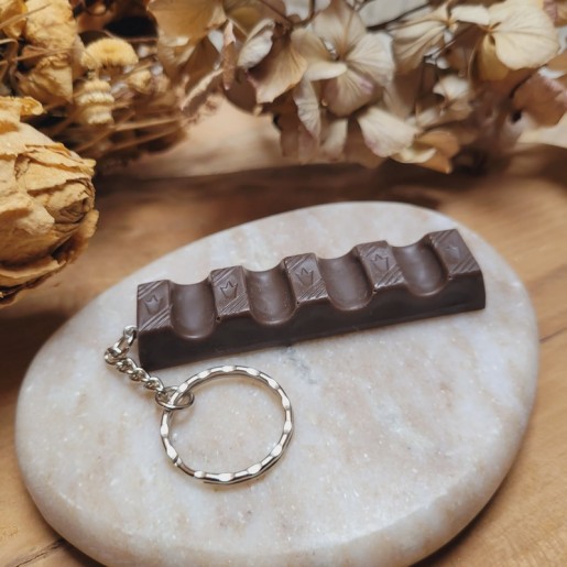 Porte-clé barre de chocolat en résine ultra réaliste!