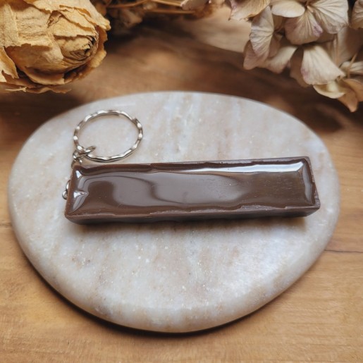 Porte-clé barre de chocolat en résine ultra réaliste!