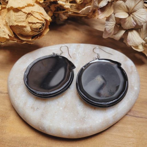 Boucles d'oreilles bonbon réglisse en résine ultra réaliste.