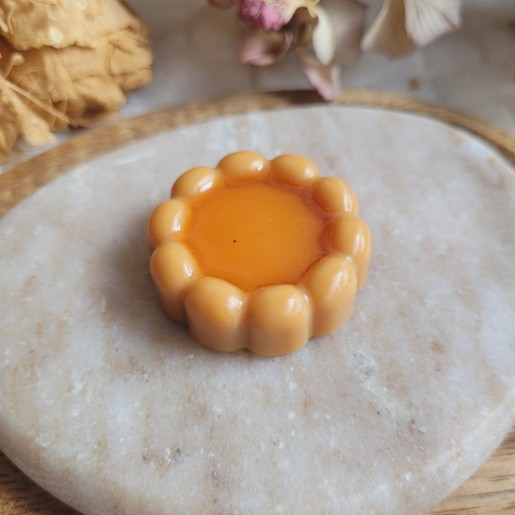 Magnet tartelette à l'abricot en résine.