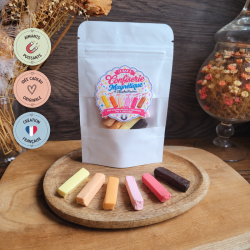 Sachet de 6 magnets minis caramels en résine.