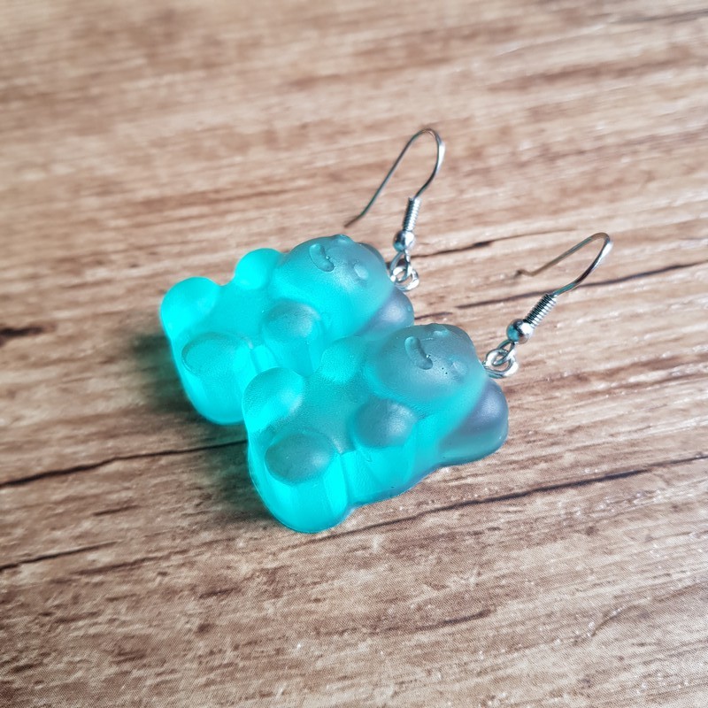 Boucles d'oreilles enfant bonbon ourson - Bijoux Créative Perles